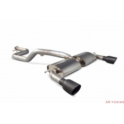 Ford Focus MK2 ST 225 2.5 Turbo - 76mm/3 Non-Cat-back (resonated) - Daytona Svarta keramiska ändrör - Scorpion | SFD067C