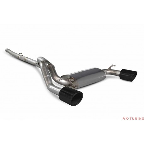 Ford Focus MK3 RS - Cat-back system utan avgasspjäll - Indy Svarta keramiska ändrör - Scorpion | SFD085C