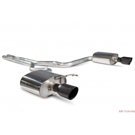 Ford Mustang 5.0 V8 GT - Cat-back (non-resonated) - Daytona Svarta keramiska ändrör - Scorpion | SFDS086C