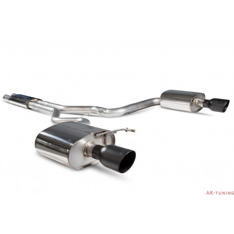Ford Mustang 5.0 V8 GT - Cat-back (resonated) - Daytona Svarta keramiska ändrör - Scorpion | SFD086C
