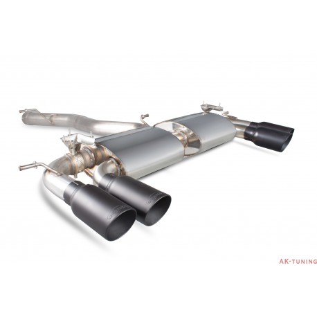 Volkswagen Golf MK7 R - Cat-back (non-resonated) med elektriska avgasspjäll - Daytona Svarta keramiska ändrör - Scorpion | SV...