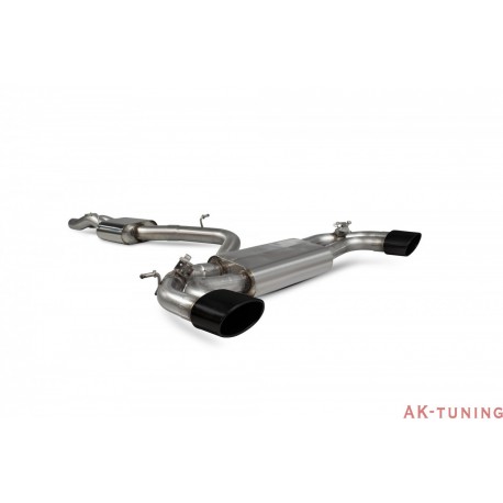 Audi TTRS MK3 - Cat-back (resonated) med elektriska avgasspjäll - EVO Svarta keramiska ändrör - Scorpion | SAU081C