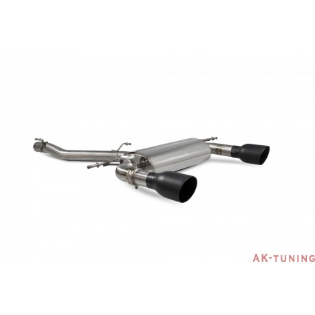 Audi TT MK3 2.0 TFSi Quattro - Cat-back (non-resonated) med elektriska avgasspjäll - Daytona Svarta keramiska ändrör - Scorpi...