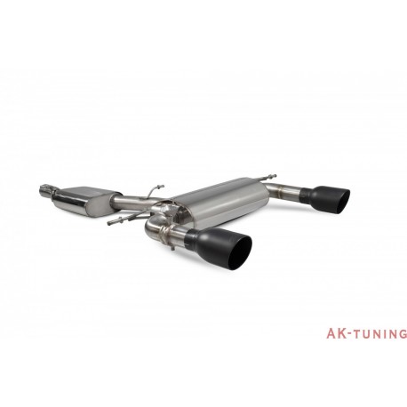 Audi TT MK3 2.0 TFSi Quattro - Cat-back (resonated) med elektriska avgasspjäll - Daytona Svarta keramiska ändrör - Scorpion |...