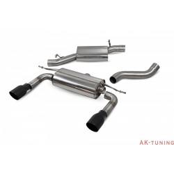 Audi TT MK3 2.0 TFSi Quattro - Cat-back (resonated) utan avgasspjäll - Daytona Svarta keramiska ändrör - Scorpion | SAU086C