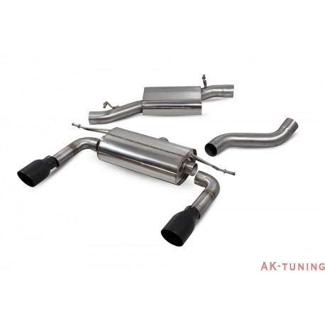 Audi TT MK3 2.0 TFSi Quattro - Cat-back (resonated) utan avgasspjäll - Daytona Svarta keramiska ändrör - Scorpion | SAU086C