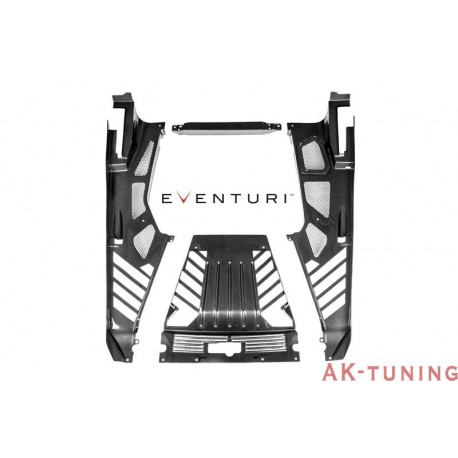 Lamborghini Huracan - Svart Kolfiber Engine Cover Set med Cutouts - Eventuri | EVE-HCN-CF-PLC-ENG