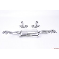 Audi R8 V8 4.2 FSI quattro Cat-back - tar bort bakre katalysatorer - Non-resonated (mindre dämpad). Använder OEM ändrör 2,76"...