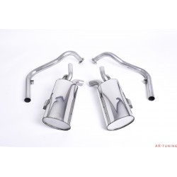Porsche Cayman S 3.4 987 Gen2 Cat-back - Non-resonated (mindre dämpad). Ceramic svarta ändrör 2,25" | SSXPO116