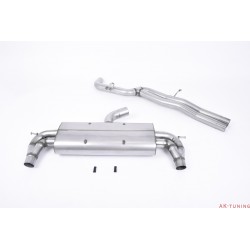 Audi RS3 Sportback (8V MQB) Cat-back - Non-Resonated (Högre) med Svarta ovala ändrör 3" (utan spjäll) | SSXAU720
