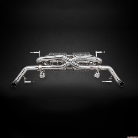 Audi R8 V10 År: 08-15 - Capristo Cat-Back (X-pipe) med aktiva avgasventiler inkl fjärr | 02AU00803001