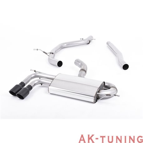 Volkswagen Golf Mk6 GTD 2.0 TDI 170hk DPF-back - Twin-utblås. Cerakote svarta ändrör 2,75" | SSXAU566