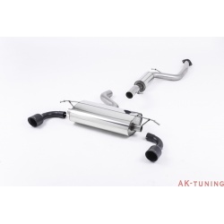 Ford Focus Mk2 ST 225 Cat-back - Resonated (mer dämpad) med 100mm Jet Cerakote svarta ändrör 2,75" | SSXFD057