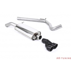 Audi A1 1.4 TFSI 150hk Cat-back - Non-resonated (mindre dämpad) med Cerakote svarta ändrör. 2,76" | SSXAU459