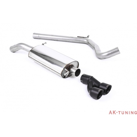 Volkswagen Polo GTi 1.4 TSI 180hk 7spd DSG Cat-back - Non-resonted (Högre) med Cerakote svarta ändrör. 2,76" | SSXAU459