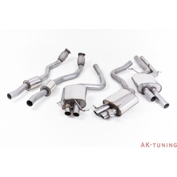 Audi RS4 B8 4.2 FSI quattro Avant Cat-back - Resonated (mer dämpad). Använder OEM ändrör 2,37" | SSXAU336