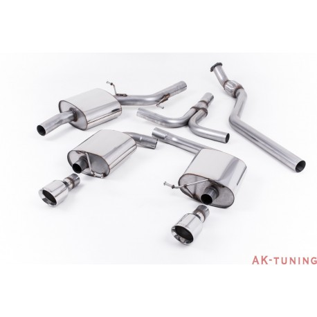 Audi A5 Coupé 2.0 TFSI 2WD och quattro (Tiptronic endast) Cat-back - Dubbla utblås Kräver A5 3.2 S-line diffuser med Dubbla u...
