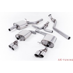 Audi A5 Coupé 2.0 TFSI 2WD och quattro (Tiptronic endast) Cat-back - Quad-utblås. Kräver Diffuser från S5 4.2 V8. 2,76" | SSX...