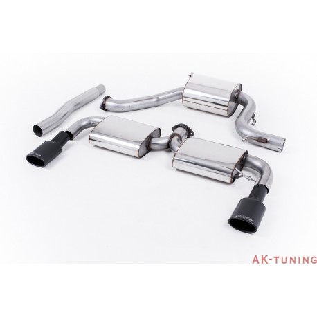 Volkswagen Scirocco R Cat-back - Cat-Back 2x ovala svarta utblås 3" | SSXVW160