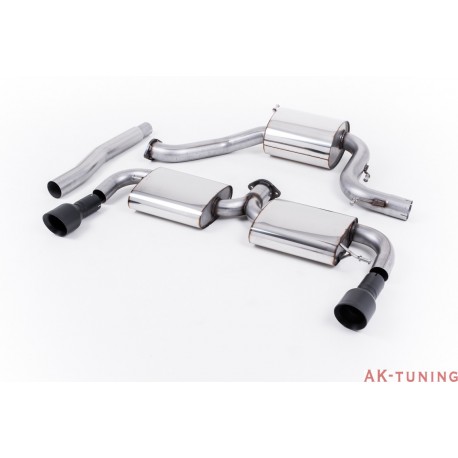 Volkswagen Scirocco R Cat-back - Cat-Back 2x 100 svarta GT utblås 3" | SSXVW190