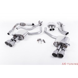 Audi S4 3.0T V6 - Cat-back (resonated) mer dämpad - Quad GT-100 Titanium ändrör | SSXAU642