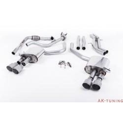 Audi S4 3.0T V6 - Cat-back (non-resonated) mindre dämpad - Quad GT-100 Titanium ändrör | SSXAU652
