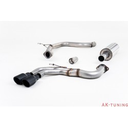 Audi A3 2.0 TDI 150 MQB 2WD Cat-back - Resonated (mer dämpad). Cerakote svarta ändrör. 2,76" | SSXAU564