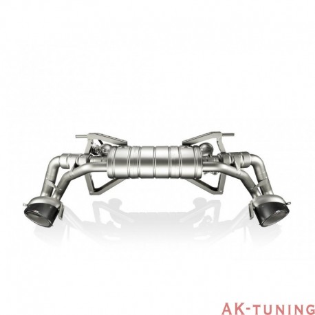 Audi R8 V10 09-12 - Akrapovic Slip-On i Titan med kolfiber utblås | akra-aur8s01-t