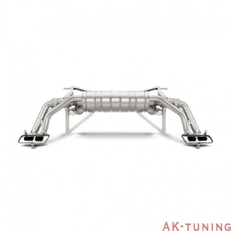 Audi R8 V10 mk2 2015+ - Akrapovic Slip-On i Titan med kolfiber utblås | akra-aur8s03-t