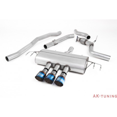 Honda Civic Type R FK8 Turbocharged 2.0 i-VTEC - Cat-back (non-resonated race) 3x Burnt titanium GT100 utblås - 3" | SSXHO253