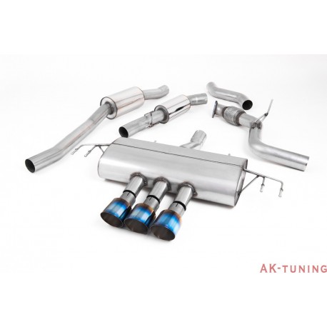 Honda Civic Type R FK8 Turbocharged 2.0 i-VTEC - Cat-back (resonated) 3x Burnt titanium GT100 utblås - 3" | SSXHO243