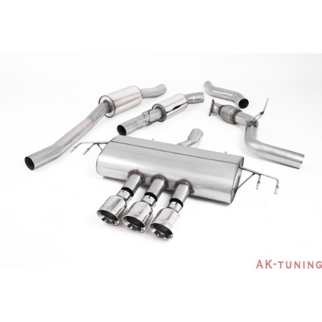 Honda Civic Type R FK8 Turbocharged 2.0 i-VTEC - Cat-back (resonated) 3x Polished GT100 utblås - 3" | SSXHO240