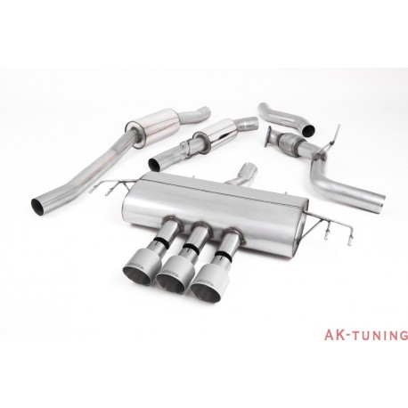 Honda Civic Type R FK8 Turbocharged 2.0 i-VTEC - Cat-back (resonated) 3x Titanium GT100 utblås - 3" | SSXHO242