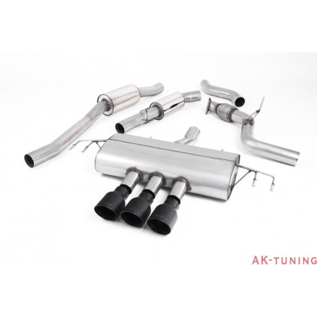 Honda Civic Type R FK8 Turbocharged 2.0 i-VTEC - Cat-back (resonated) 3x cerakote black GT100 utblås - 3" | SSXHO241