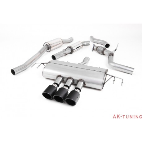 Honda Civic Type R FK8 Turbocharged 2.0 i-VTEC - Cat-back (resonated) 3x carbon Jet-100 utblås - 3" | SSXHO244