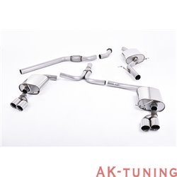 Audi A4 1.8 TFSI B8 (160hk manuell endast) Sedan & Avant Cat-back - Quad-utblås. Kräver S4 3.0T diffuser 2,76" | SSXAU247