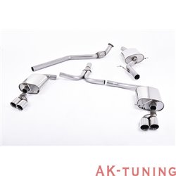 Audi A5 Coupé 2.0 TFSI 2WD och quattro S-tronic Cat-back - Quad-utblås. Kräver Diffuser från S5 4.2 V8. 2,76" | SSXAU303
