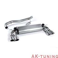 Audi S3 2.0 TFSI quattro 3-dörrars 8V Cat-back - Non-resonated (mindre dämpad). Quad Oval Polished ändrör 3" | SSXAU395